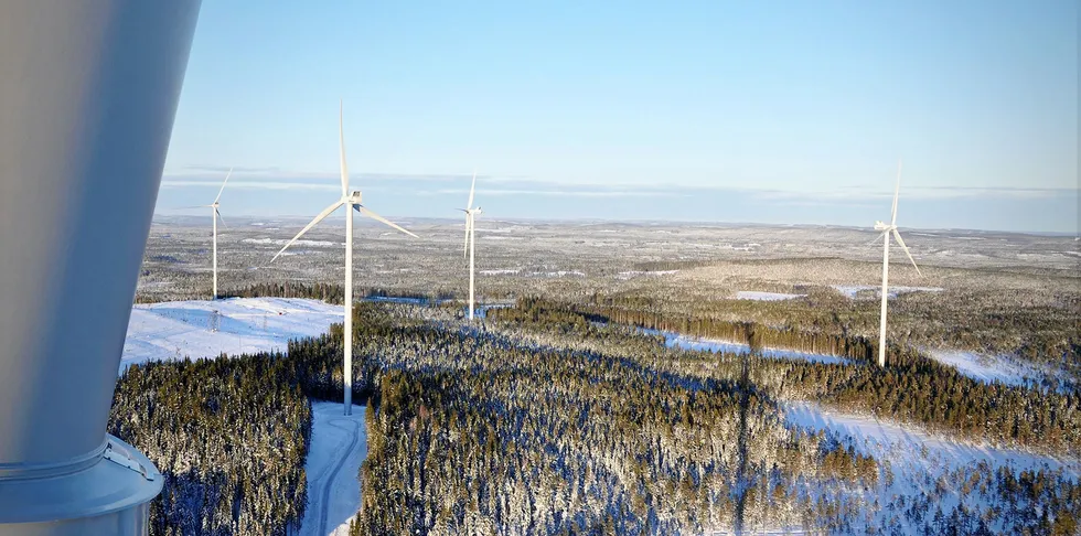 Arise wind farm in Sweden