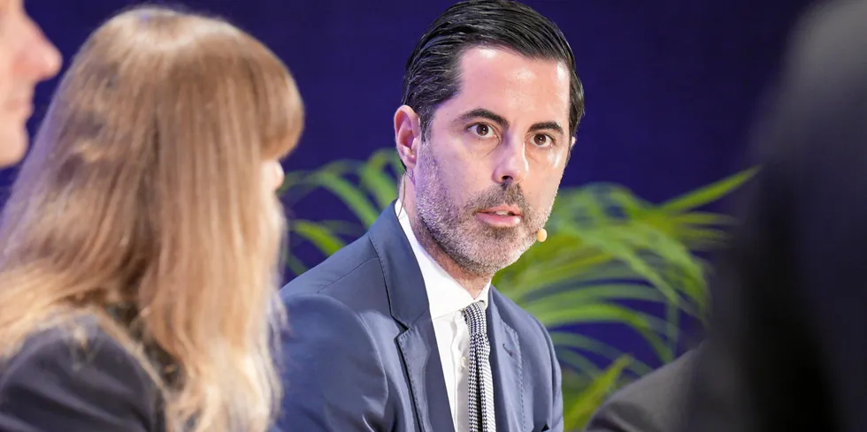 Jeronimo Meira da Cunha, general director of Portugal's DGEG, speaking at WindEurope 2024.