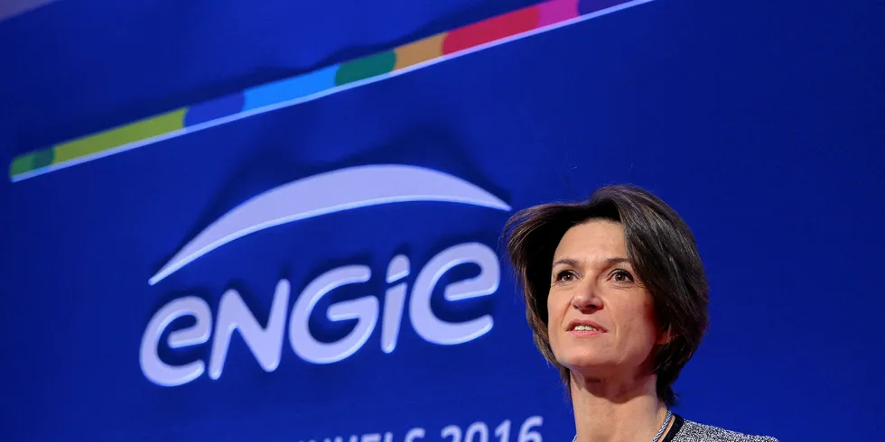 Engie chief executive Isabelle Kocher presents the company's 2016 annual results at the group's headquarters in Paris on 2 March 2017. Photo: AFP/Getty