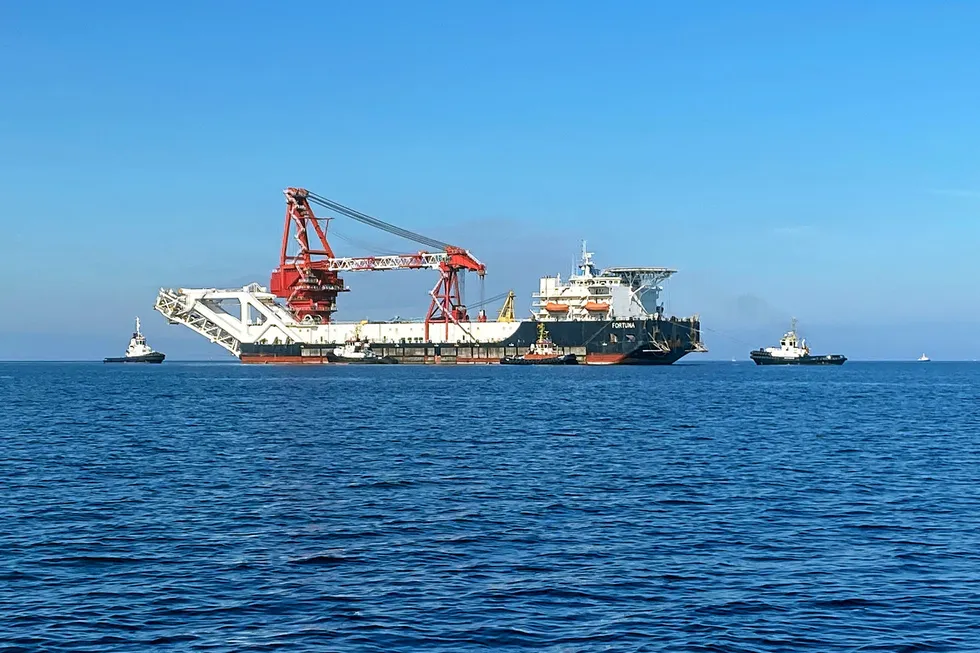 On call: the pipelaying vessel Fortuna