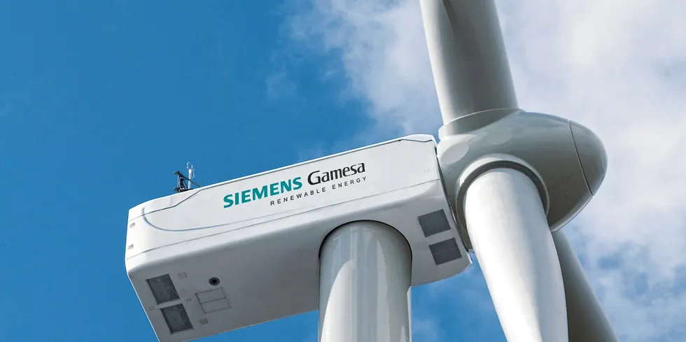 A Siemens Gamesa 3MW class turbine.