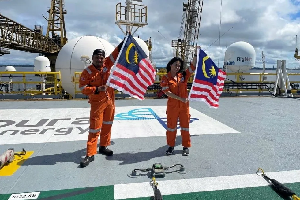 Sapura Energy workers on board the vessel Sapura Esperanza.