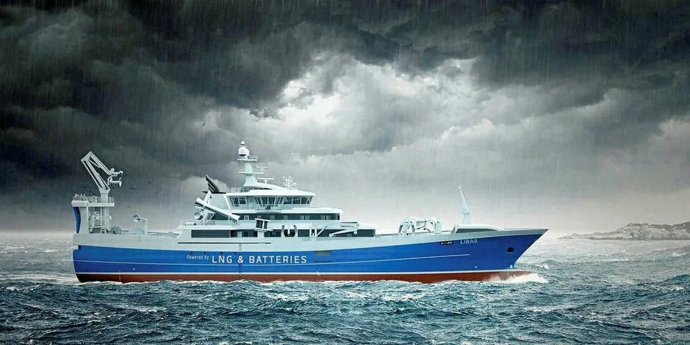 Libas prototype. Norwegian battery-run trawler.