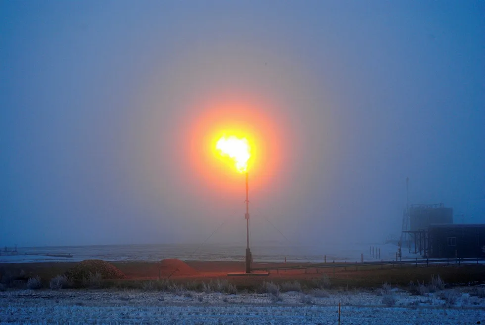 Lit up: gas flaring in the Bakken shale