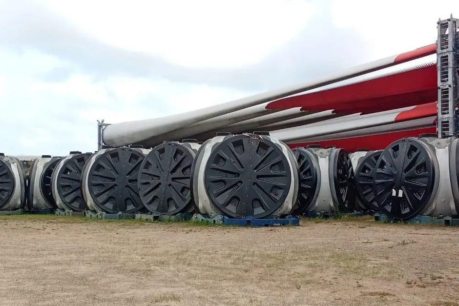 90 Vestas V162-5.6MW wind turbines were stored at facilities on Colombia's Caribbean coast after a permitting deadlock