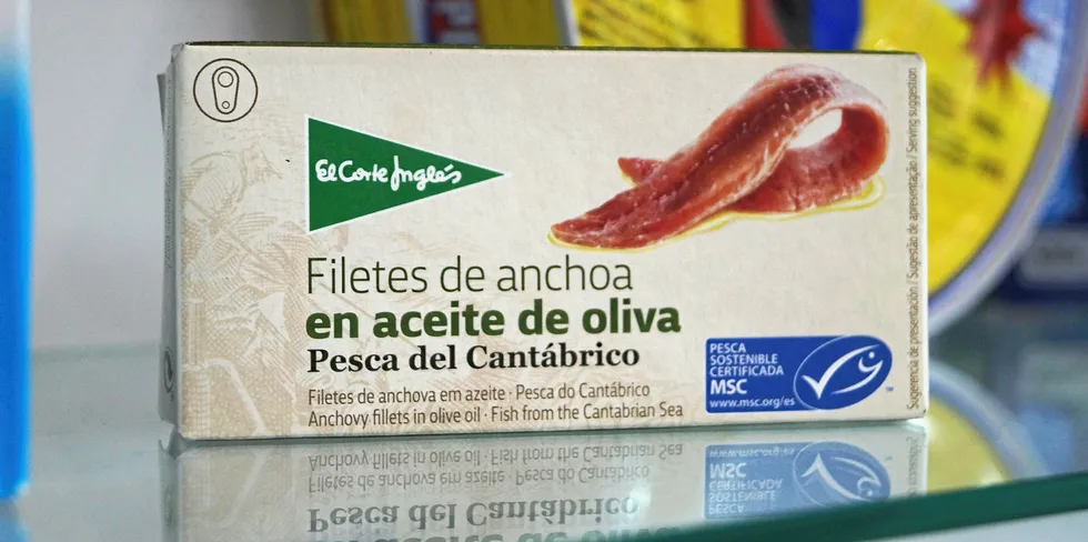 El Corte Ingles branded anchovy product.