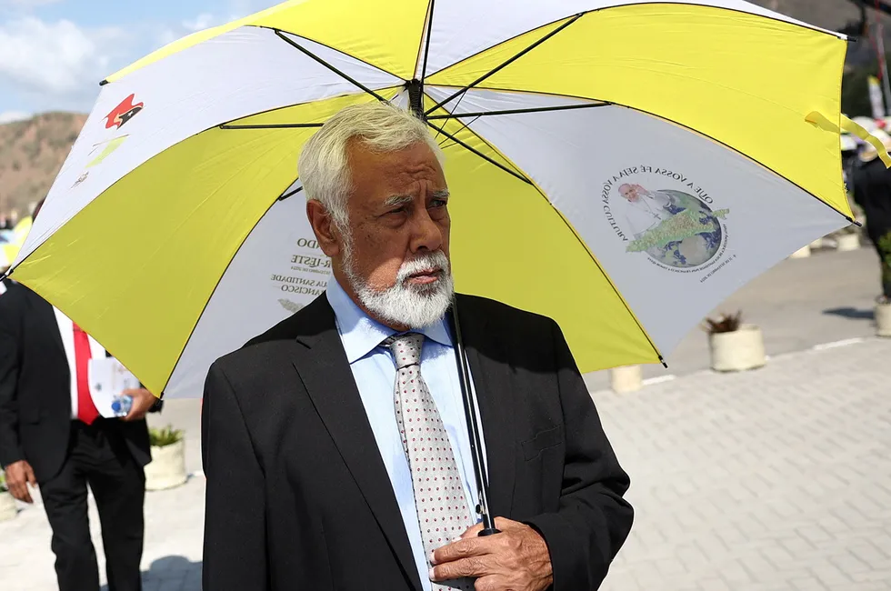 Prime Minister of Timor-Leste, Xanana Gusmao, during the Pope's recent visit.