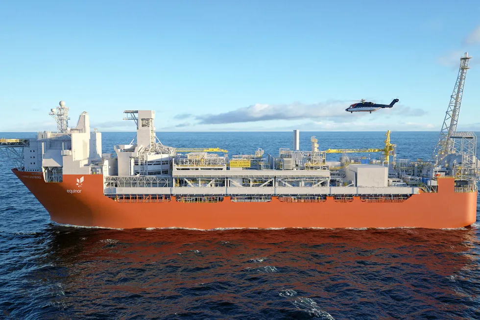 Artist's impression: the Johan Castberg floating production, storage and offloading vessel