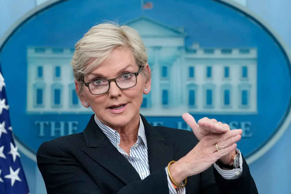 Address: US Energy Secretary Jennifer Granholm speaks during the daily briefing at the White House in January 2023.