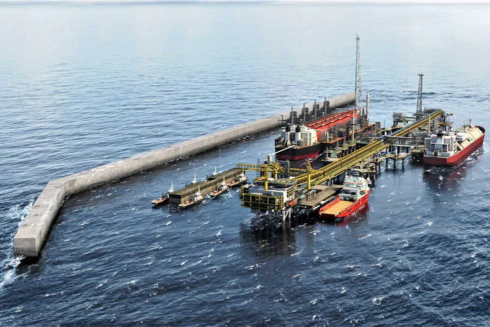 Under construction: BP’s Greater Tortue Ahmeyim liquefied natural gas project offshore Senegal and Mauritania