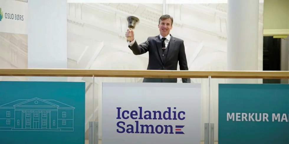 Icelandic Salmon, formerly Arnarlax, was admitted on Oslo Stock Exchange's Merkur Market on Oct. 27