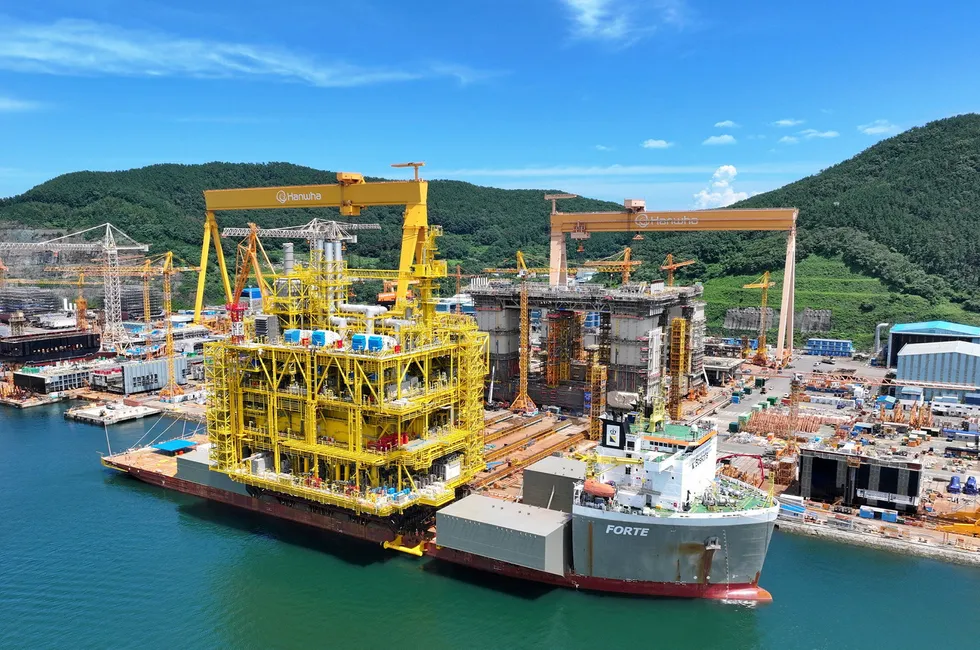 Hanwha Ocean recently delivered a large offshore platform for Qatar's North Oil Company