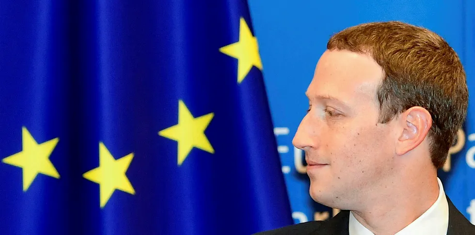 Facebook CEO Mark Zuckerberg arrives at the European Parliament for a meeting on a separate issue. EUROPEAN PARLIAMENT / HANDOUT.