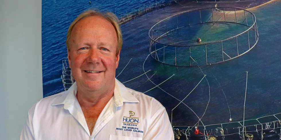 Peter Bender, founder and CEO of salmon farmer Huon Aquaculture. The company recently received an offer from global meat giant JBS.