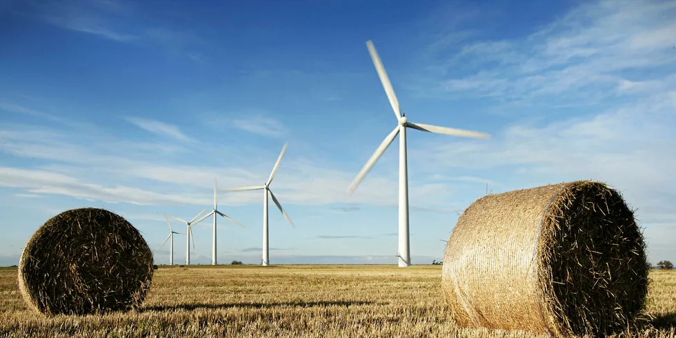 Wind turbines in southwest England.