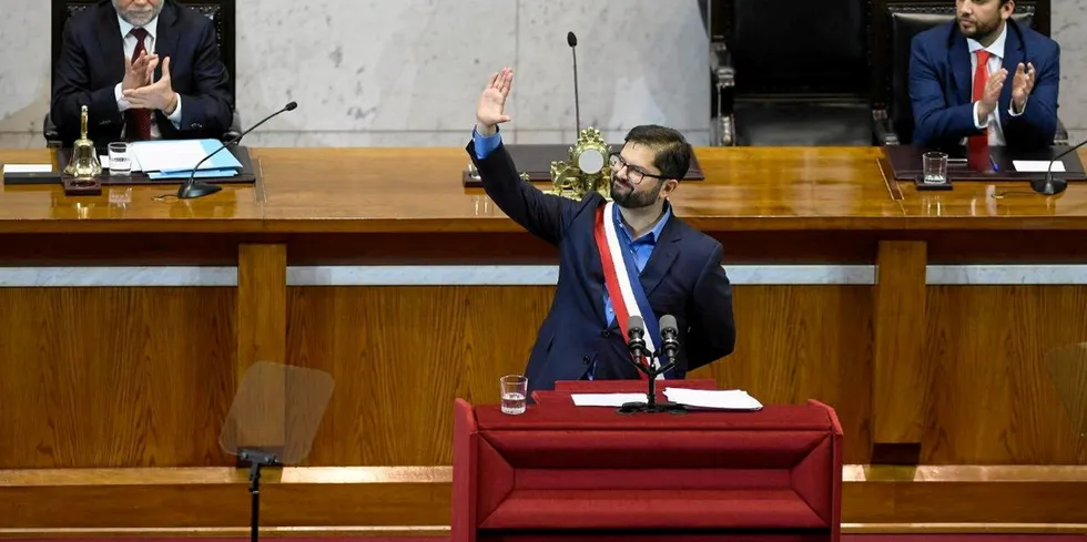Chile's Gabriel Boric has consistenly been scathing in his criticism of the salmon industry.
