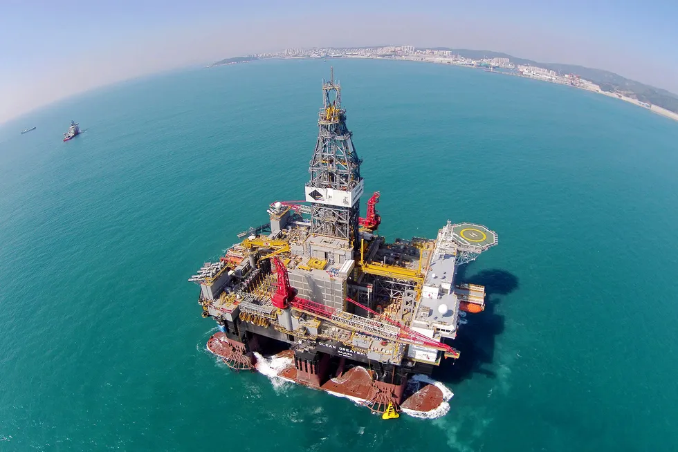 Large: Diamond Offshore’s semi-submersible Ocean GreatWhite