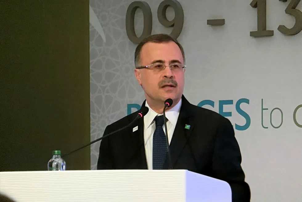 Saudi Aramco chief executive Amin Nasser Photo: VLADIMIR AFANASIEV