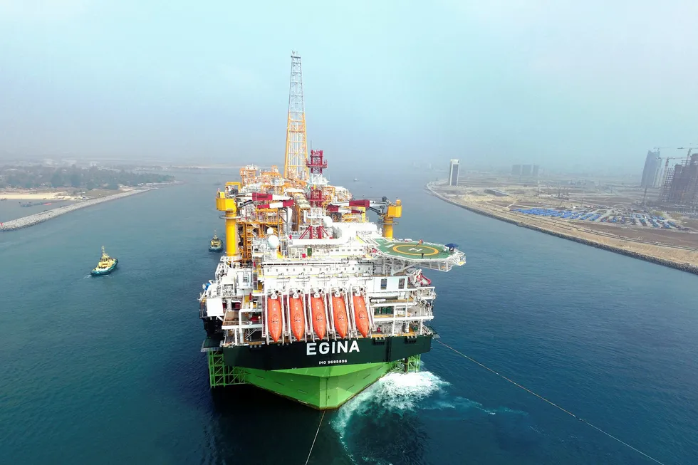 Egina: now producing off Nigeria