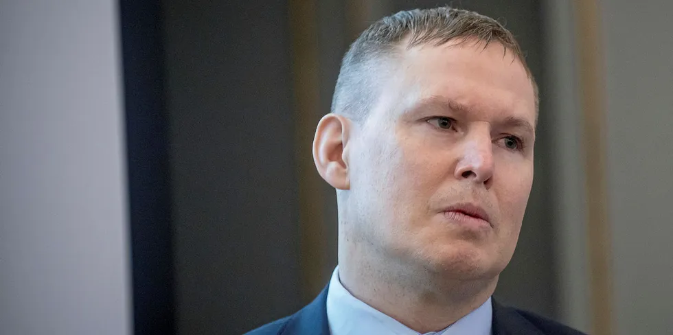 Mowi CEO Ivan Vindheim. The salmon farming company's proposed Eastern Canada smolt hatchery expansion has run into roadblocks over an Ecojustice complaint.
