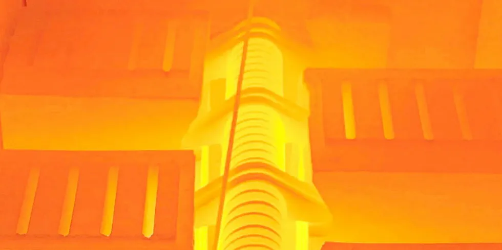 The Rondo system uses electric heating elements, like those in a toaster or oven, to heat thousands of tonnes of bricks to temperatures of 1,500°C.