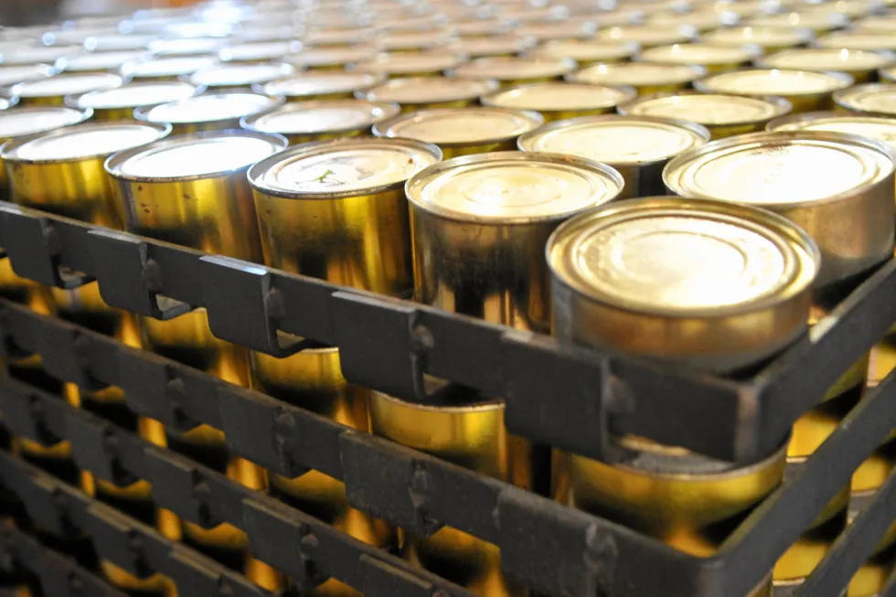 The inventory being sold includes 749,737 cases of canned sockeye, pink, chum and coho salmon.