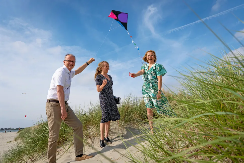 Norway wind pact: (from left to right) Lyse chief executive Eimund Nygaard, BKK chief executive Jannicke Hilland and Norske Shell managing director Marianne Olsnes