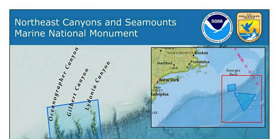 The Northeast Canyons and Seamounts Marine National Monument.