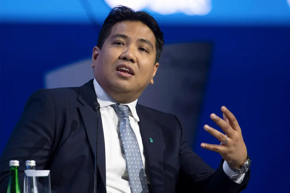 Panel discussion: Petronas chief executive Tengku Muhammad Taufik speaks during the ADIPEC 2023 conference in Abu Dhabi.