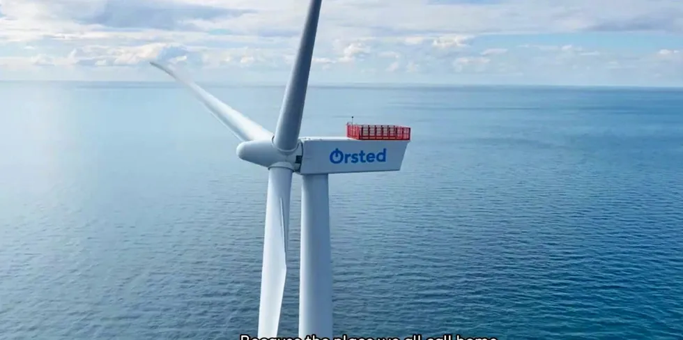 An Orsted turbine.