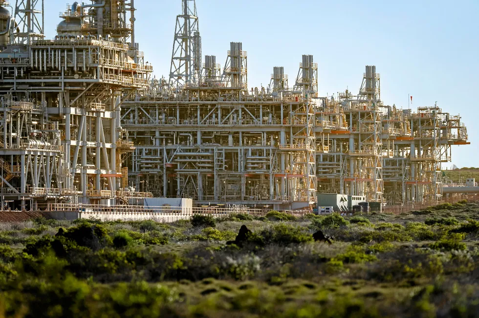 Chevron's Gorgon LNG project on Barrow Island, Western Australia.