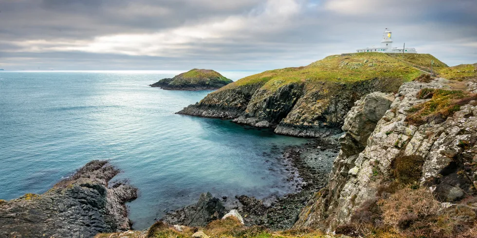 Pembrokeshire coast in Wales
