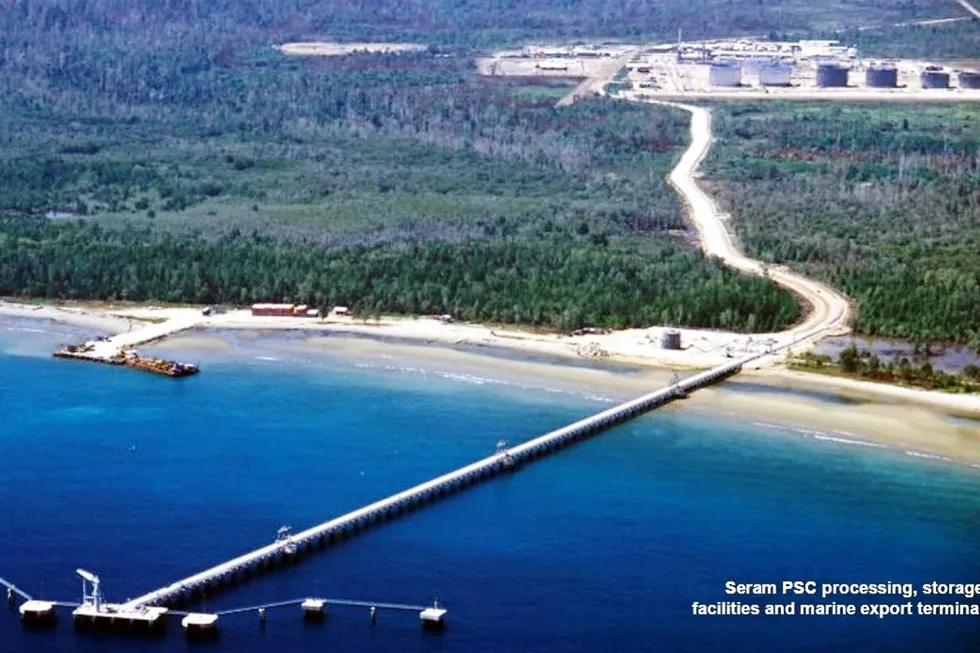Production facilities: at Indonesia's Seram PSC fed by the Oseil field.