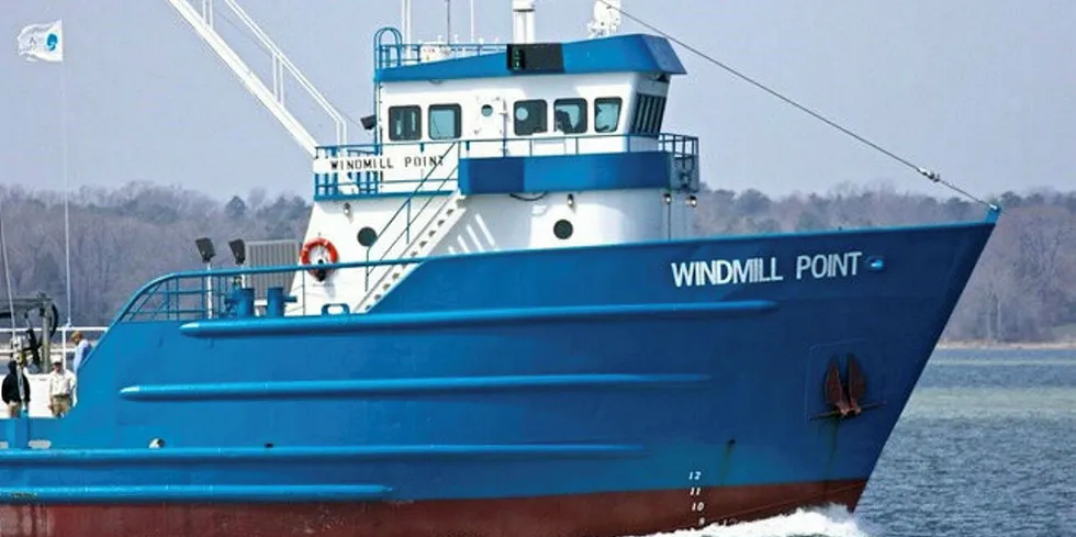 Omega Protein new menhaden fishing vessel Windmill Point