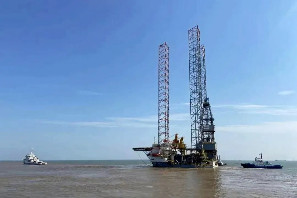 Part of the fleet: a COSL jack-up drilling rig