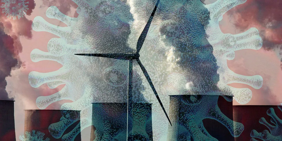 Coronavirus and emissions pics merged