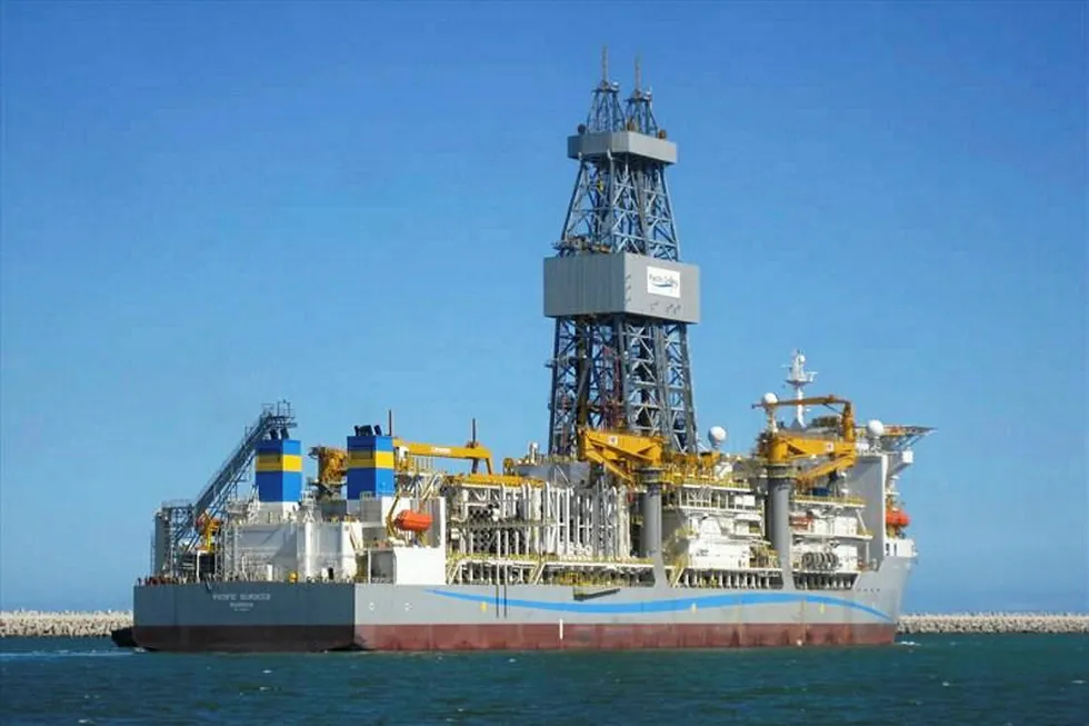 Nearing spud: the drillship Pacific Scirocco