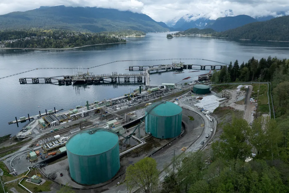 Burnaby, terminus of the Trans Mountain pipeline expansion project in British Columbia, Canada.