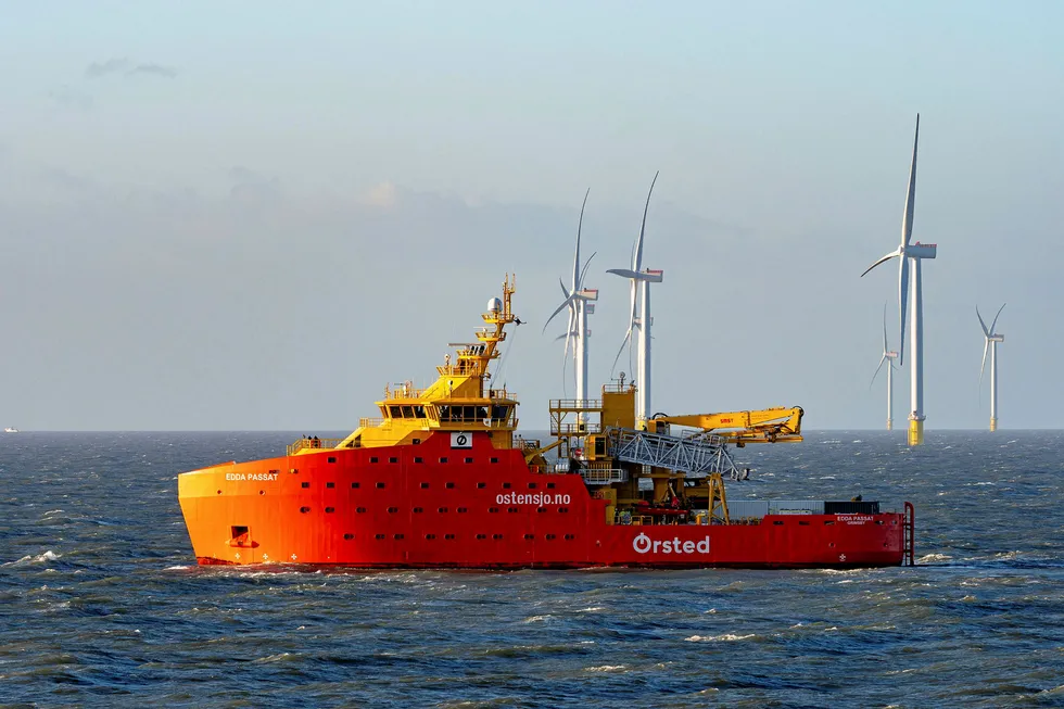 Connected industries: a vessel working for Denmark's Orsted