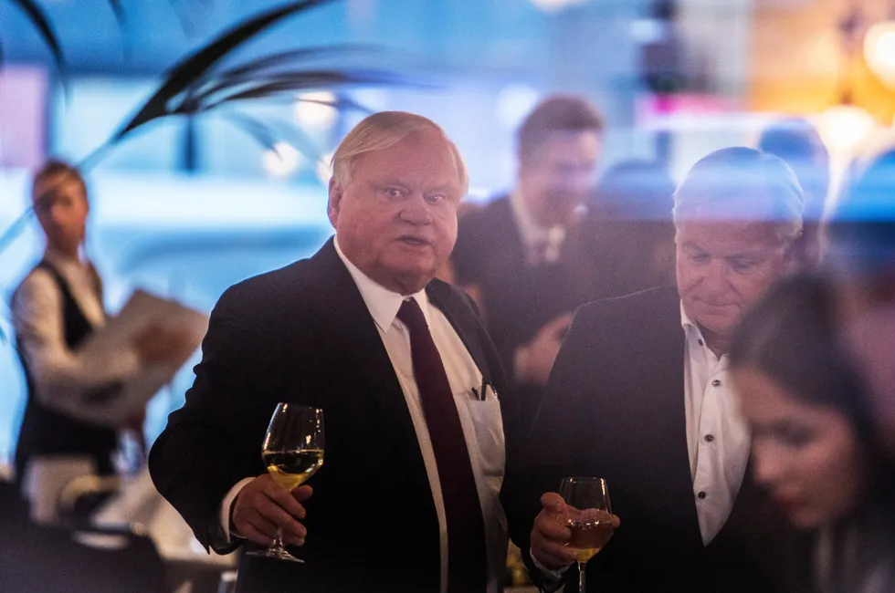 Billionaire John Fredriksen photographed during his annual Christmas lunch for friends and family at Theatercaféen in Oslo, in this file photo from 2019.