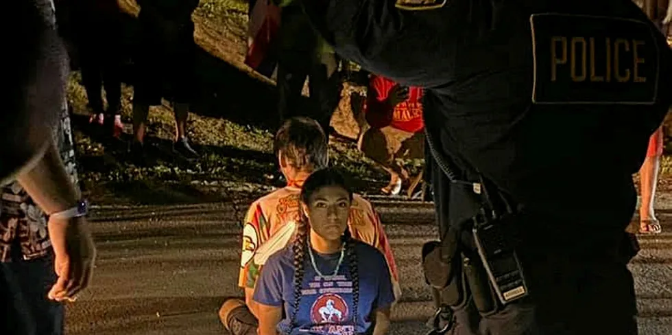 Protesters in Hawaii.