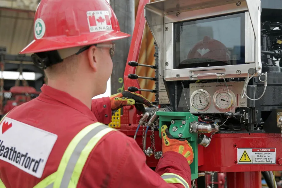 Smooth operator: working for Weatherford, a company that has also seen a significant increase for its services in North America.