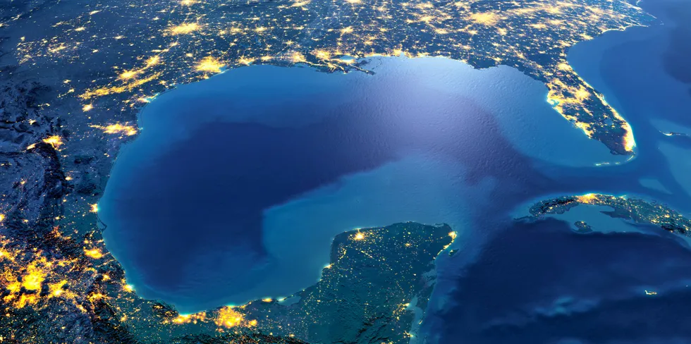 The Gulf of Mexico at night.