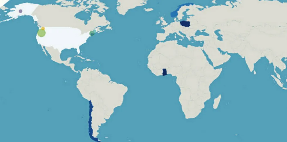 The number of coronavirus infections in seafood processing workers has been small compared to the meat and poultry sector, but the numbers have climbed sharply in the past month.