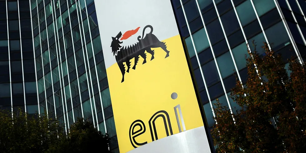 Italian oil and gas company Eni's headquarters in San Donato Milanese, near Milan