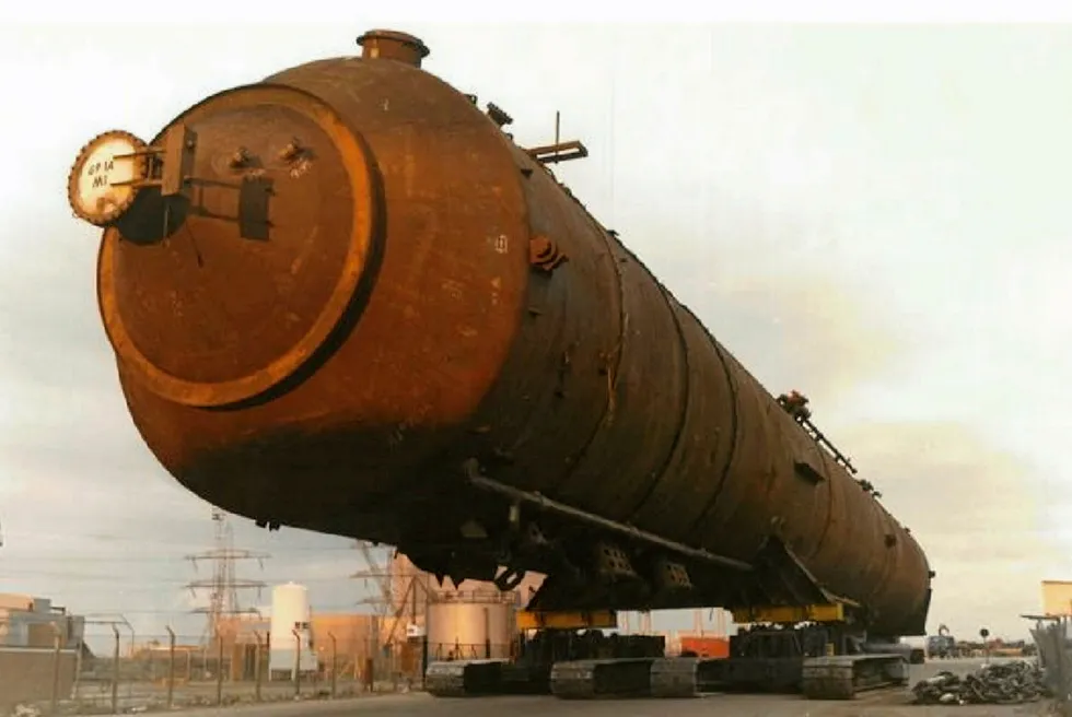 One of the Thistle COS tanks during manufacture in the 1970s