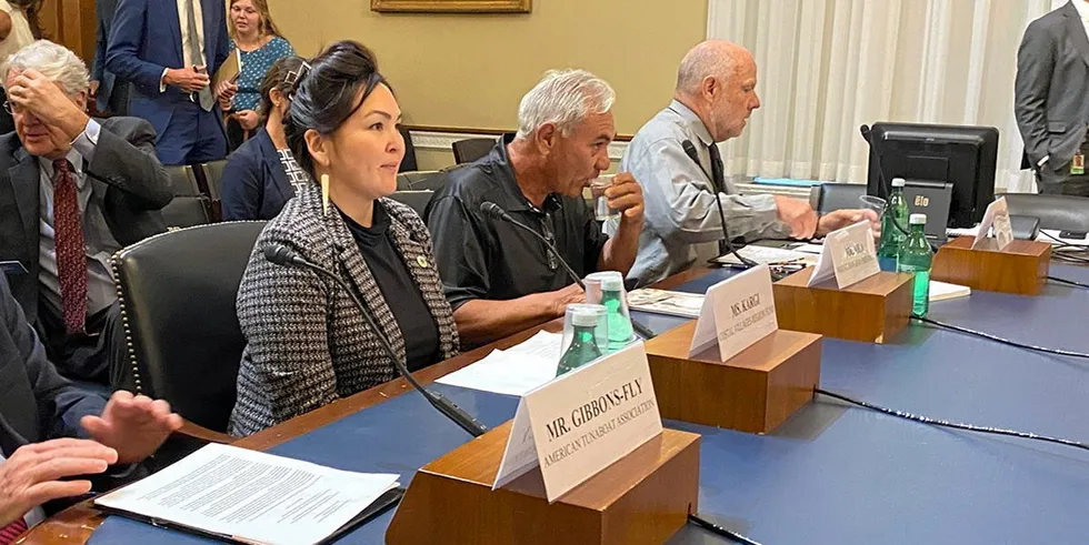 Florence Kargi, CVRF's regional affairs manager, testified during a Congressional hearing on the marine sanctuary Tuesday, Sept 19, 2023.