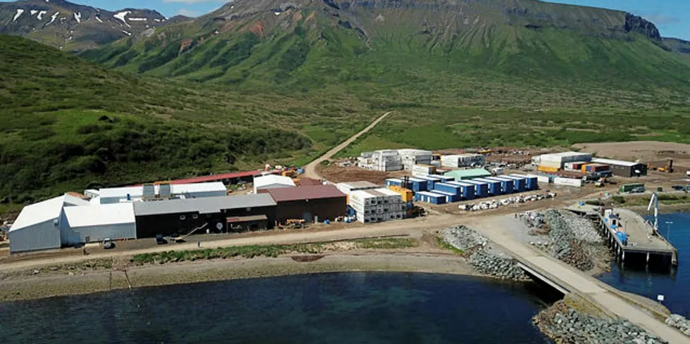 Trident Seafoods' False Pass salmon processing facility.