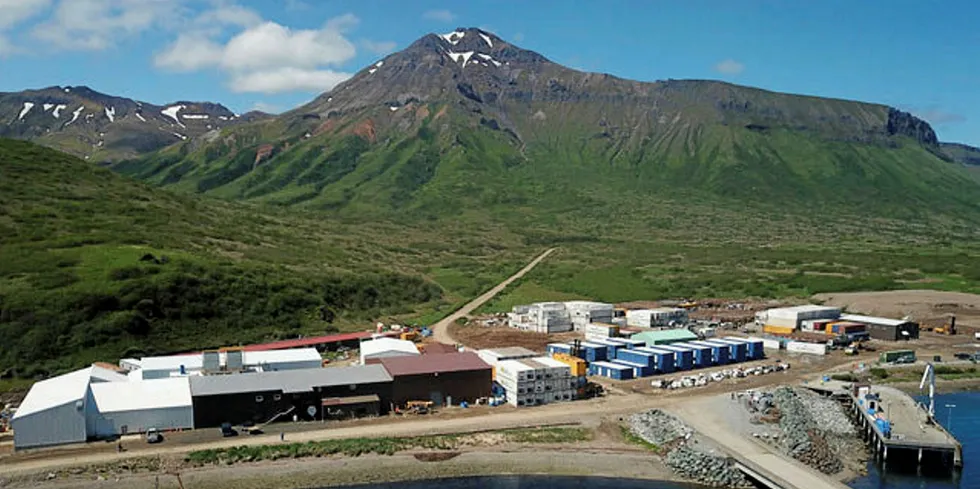 . Trident Seafoods' False Pass salmon processing facility.