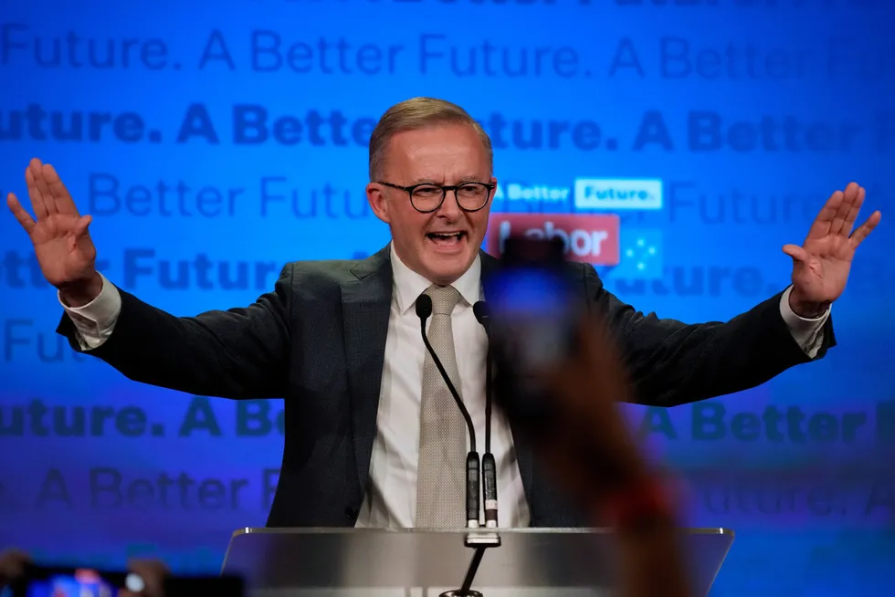 Election win: Labor leader Anthony Albanese